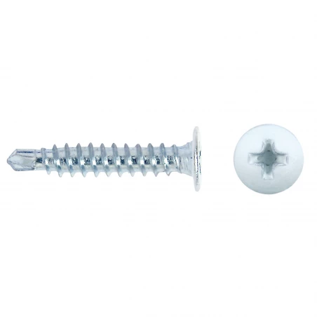 TORNILLO PUNTA BROCA CABZ. EXTRAPLANA 4,2 X 14 LAC. BLANCO