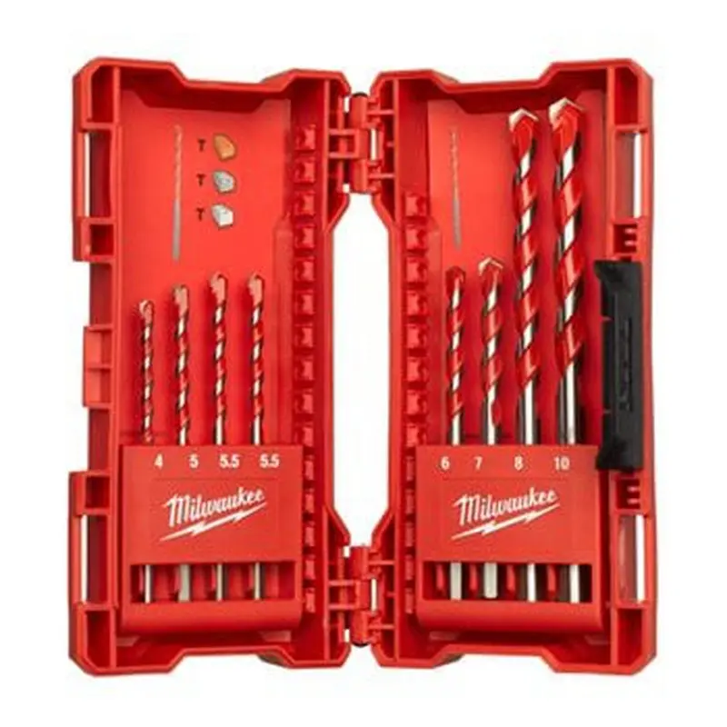 ESTUCHE BROCAS PARA HORMIGÓN PREMIUM DRILL ROJAS 8 PCS