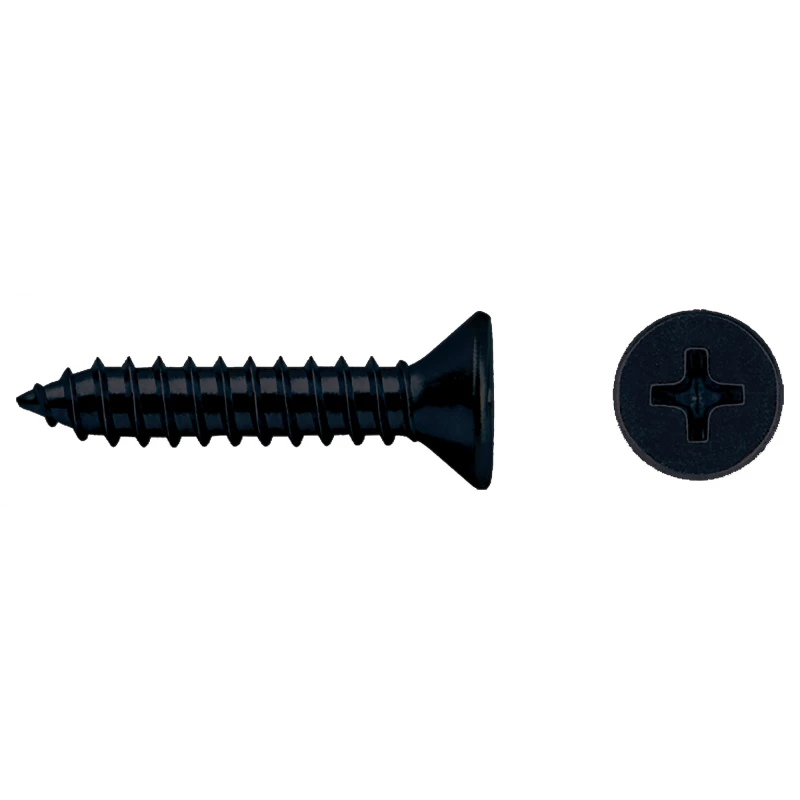 TORNILLO ROSCA CHAPA AVELLANADO PHILIPS DIN 7982 3,5 X 9,5 ZN NEGRO