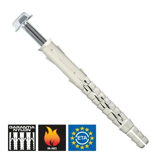 [VST10080] TACO + TORNILLO HEXAGONAL 10 X  80 TX40 ZN