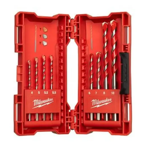 [4932471192] ESTUCHE BROCAS PARA HORMIGÓN PREMIUM DRILL ROJAS 8 PCS